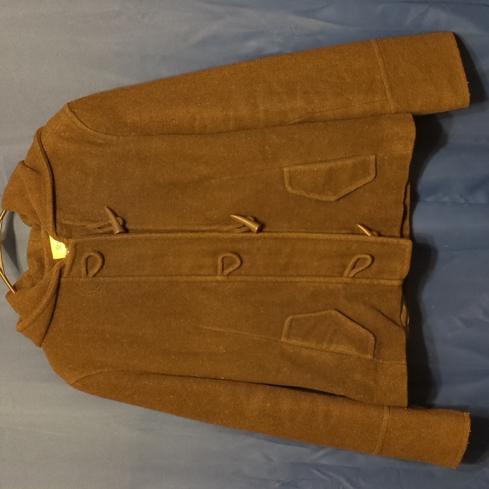 Studio Y Brown Wool Hooded Jacket